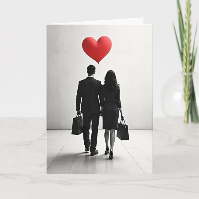 Minimalist Couple Heart Card (Front)