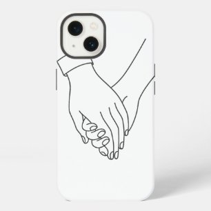  Minimalist Couple Holding Hands Phone Case – Line
