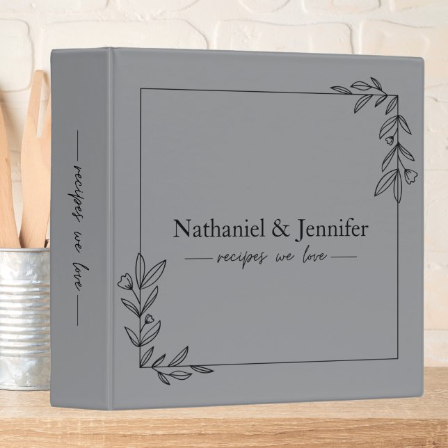 Minimalist Couples Recipe  3 Ring Binder (Creator Uploaded)