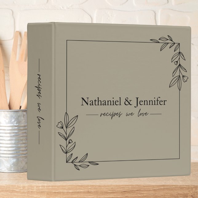 Minimalist Couples Recipe  3 Ring Binder (Creator Uploaded)