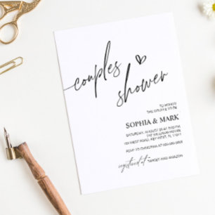 Minimalist Couples Shower Invitation
