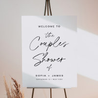 Minimalist Couples Shower Welcome Sign Foam Board