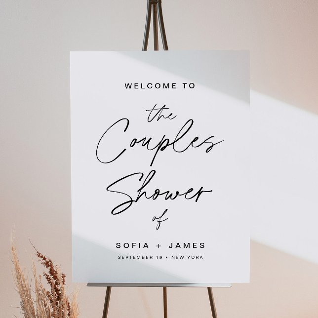 Minimalist Couples Shower Welcome Sign Foam Board (Creator Uploaded)
