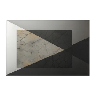 Minimalist Cracked Concrete Industrial Acrylic Print