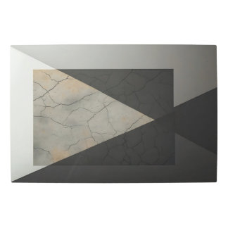 Minimalist Cracked Concrete Industrial Metal Print