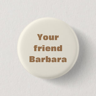 Minimalist Cream and Brushed Gold Text Visitor's Button