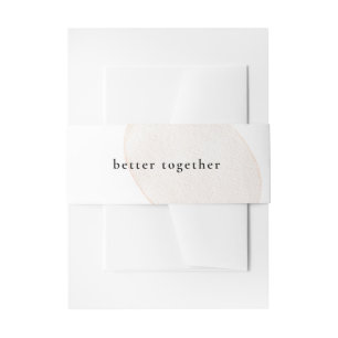Minimalist Cream Invitation Belly Band