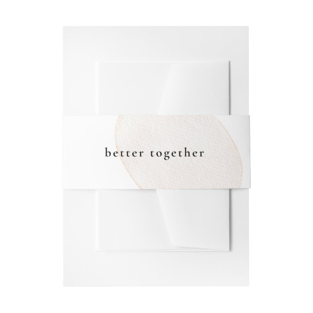 Minimalist Cream  Invitation Belly Band (Front Example)