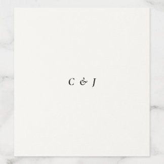 Minimalist Cream Monogram Envelope Liner