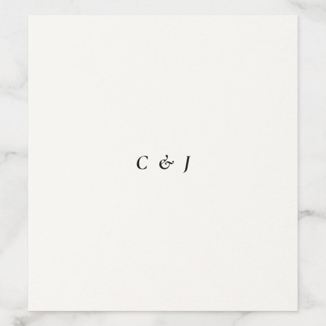 Minimalist Cream Monogram Envelope Liner (Design)