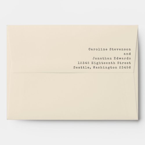 Minimalist Cream Typewriter Typography Address Envelope