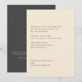 Minimalist Cream Typewriter Wedding QR Code Invitation