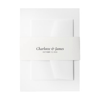 Minimalist Cream Wedding Belly Band