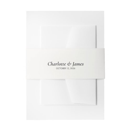 Minimalist Cream Wedding Belly Band