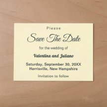 Minimalist Cream With Slate Text Wedding