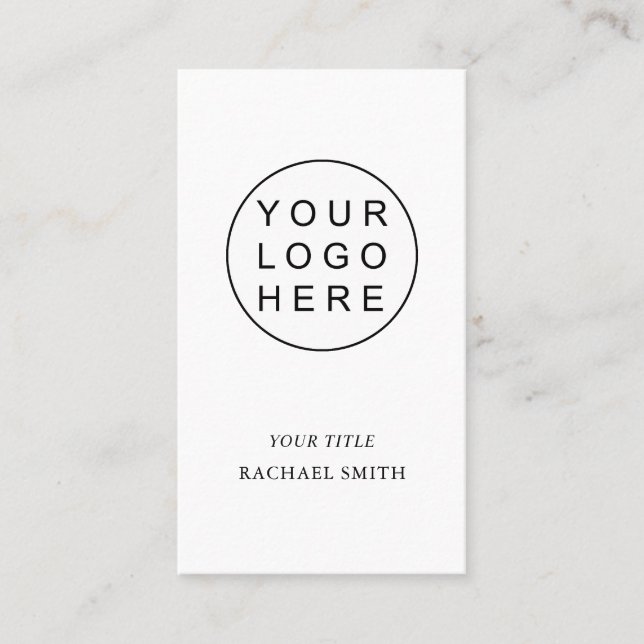 Minimalist Create Your Own Logo Business Card (Front)