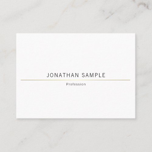 Minimalist Creative Design Gold Plain Trendy Business Card