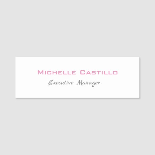 Minimalist Creative Useful Durable Plain Simple Name Tag