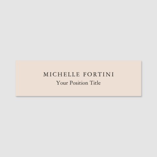 Minimalist Creative Useful Durable Plain Simple Name Tag