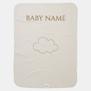 Minimalist Crescent Moon Baby Milestone Blanket