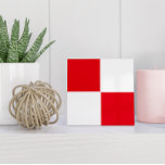 Minimalist Croatian Red White Geometric Ceramic Tile<br><div class="desc">This minimalist ceramic tile features a red and white Croatian checkered pattern.</div>