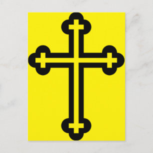 Minimalist Cross Modern Christian Symbol Art Postcard