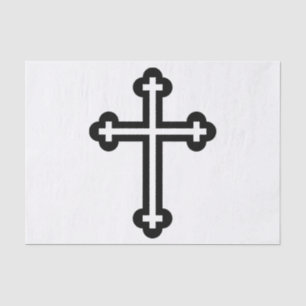 Minimalist Cross Modern Christian Symbol Art Tissue Paper