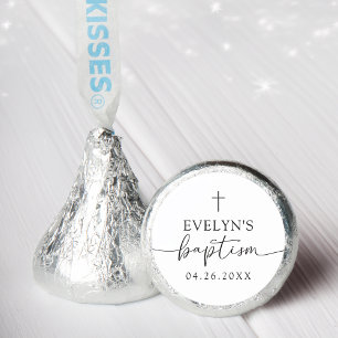 Minimalist Cross Personalized Baptism  Hershey®'s Kisses®