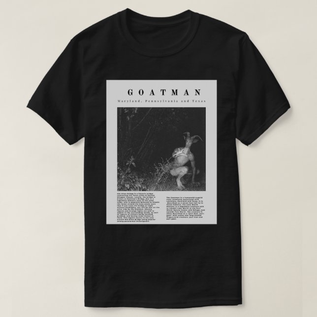 Minimalist Cryptids Goatman T-Shirt (Design Front)