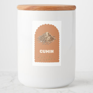 Minimalist Cumin Modern Kitchen Pantry Storage Can Food Label
