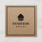 Minimalist Cupcake Home Bakery Rustic Kraft