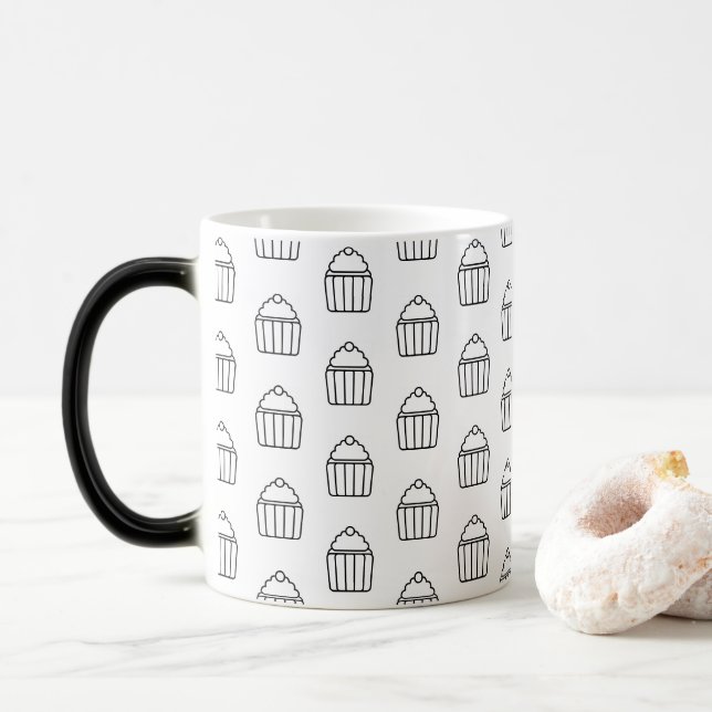 Minimalist Cupcake Pattern Mug (With Donut)
