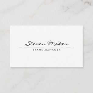 Minimalist Cursive Font Business Card