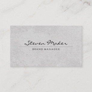 Minimalist Cursive Font   Simple Texture Business Card