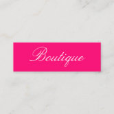 Hot Pink and Black Simple Modern Personal Trainer Business Card