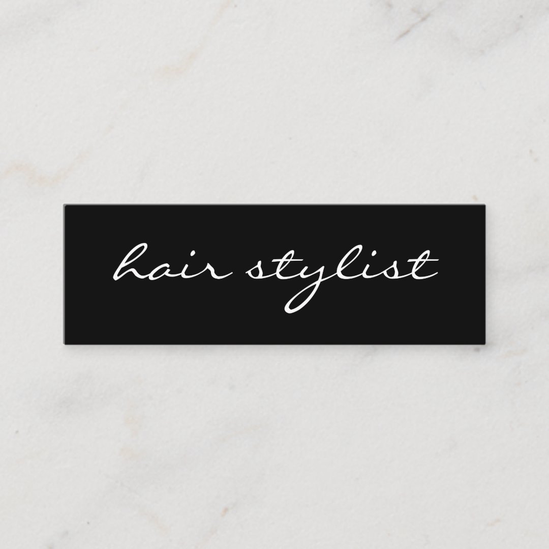 Minimalist Cursive Text Mini Business Card | Zazzle