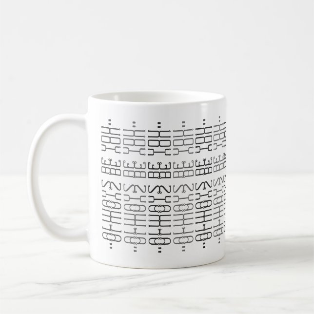 Minimalist Custom Always Be You Hidden Message  Coffee Mug (Left)