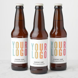 Minimalist Custom Business Logo Beer Bottle Labels