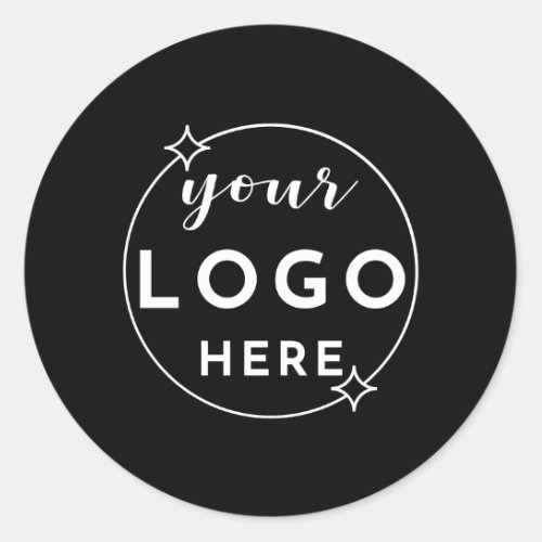 Minimalist Custom Business Logo Black Sticker