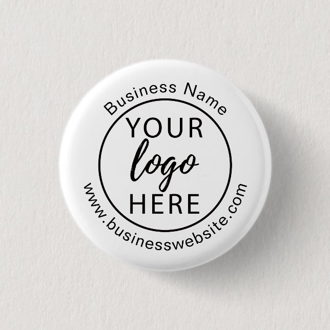 Minimalist Custom Business Logo  Button (Front)