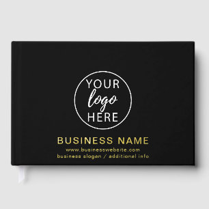 Minimalist Custom Business Logo Foil Guest Book