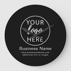 Minimalist Custom Business Logo  Large Clock