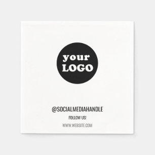 Minimalist Custom Business Logo Napkins