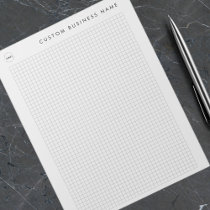 Minimalist Custom Business Name & Logo Graph Pad