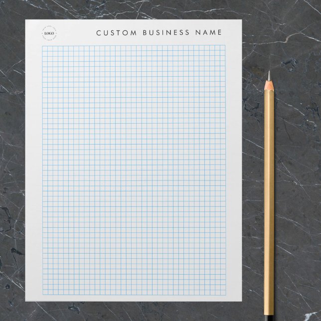 Minimalist Custom Business Name & Logo Graph Pad (Creator Uploaded)