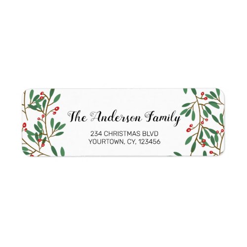 Minimalist custom Christmas stickers labels wreath