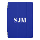 Minimalist Custom cobalt blue monogram initials iPad Pro Cover Minimalist Custom cobalt blue monogram initials iPad Pro Cover