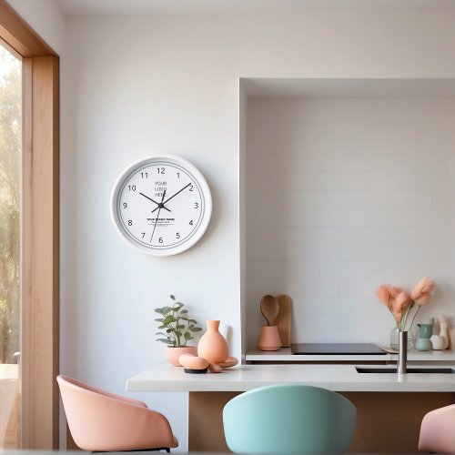 Minimalist Custom Company Logo Promotional Branded Large Clock