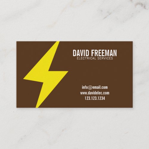 Minimalist Custom Electrician Lighting Electricity Business Card