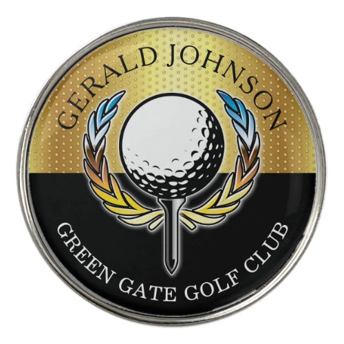 Minimalist Custom Elegant Golf Design Golf Ball Marker